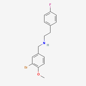 molecular formula C16H17BrFNO B3866284 (3-bromo-4-methoxybenzyl)[2-(4-fluorophenyl)ethyl]amine CAS No. 353779-17-6