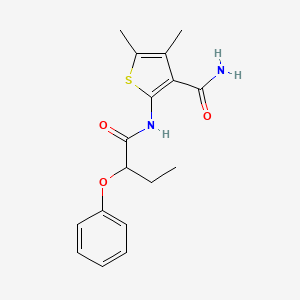 molecular formula C17H20N2O3S B3866288 4,5-dimethyl-2-[(2-phenoxybutanoyl)amino]-3-thiophenecarboxamide 