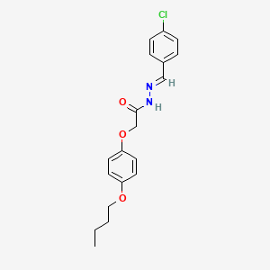 molecular formula C19H21ClN2O3 B3866289 2-(4-butoxyphenoxy)-N'-(4-chlorobenzylidene)acetohydrazide 