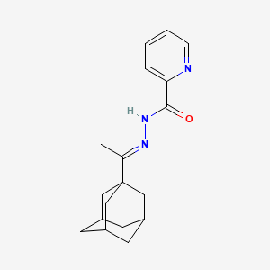 molecular formula C18H23N3O B3866295 N'-[1-(1-adamantyl)ethylidene]-2-pyridinecarbohydrazide 