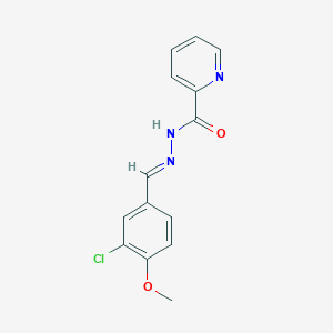 molecular formula C14H12ClN3O2 B3866297 N'-(3-chloro-4-methoxybenzylidene)-2-pyridinecarbohydrazide 
