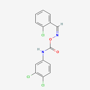 molecular formula C14H9Cl3N2O2 B3866322 2-chlorobenzaldehyde O-{[(3,4-dichlorophenyl)amino]carbonyl}oxime 