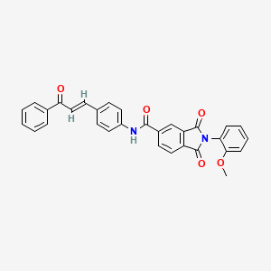 molecular formula C31H22N2O5 B3866343 2-(2-methoxyphenyl)-1,3-dioxo-N-[4-(3-oxo-3-phenyl-1-propen-1-yl)phenyl]-5-isoindolinecarboxamide 