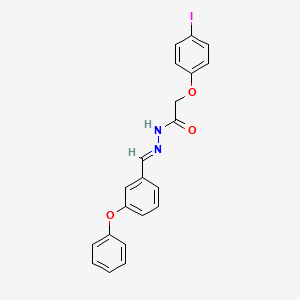 molecular formula C21H17IN2O3 B3866344 2-(4-iodophenoxy)-N'-(3-phenoxybenzylidene)acetohydrazide 