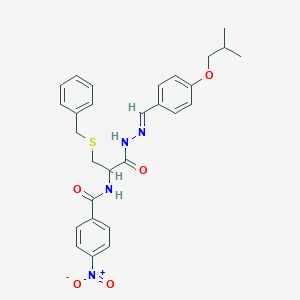 N-{1-[(benzylsulfanyl)methyl]-2-[2-(4-isobutoxybenzylidene)hydrazino]-2-oxoethyl}-4-nitrobenzamide