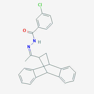 3-chloro-N'-[(Z)-1-tetracyclo[6.6.2.0~2,7~.0~9,14~]hexadeca-2,4,6,9,11,13-hexaen-15-ylethylidene]benzohydrazide