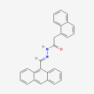 molecular formula C27H20N2O B3866377 N'-(9-anthrylmethylene)-2-(1-naphthyl)acetohydrazide 
