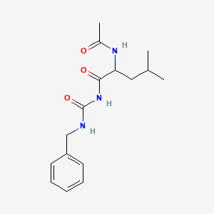 molecular formula C16H23N3O3 B3866385 N~2~-acetyl-N~1~-[(benzylamino)carbonyl]leucinamide 