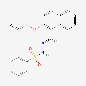 molecular formula C20H18N2O3S B3866392 N'-{[2-(allyloxy)-1-naphthyl]methylene}benzenesulfonohydrazide 
