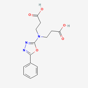 molecular formula C14H15N3O5 B3866403 3,3'-[(5-phenyl-1,3,4-oxadiazol-2-yl)imino]dipropanoic acid CAS No. 299417-25-7