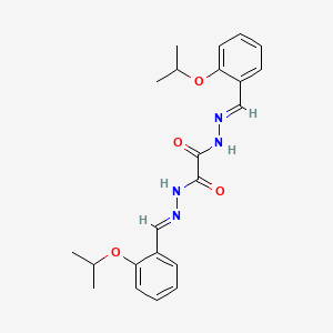 molecular formula C22H26N4O4 B3866433 N'~1~,N'~2~-bis(2-isopropoxybenzylidene)ethanedihydrazide 