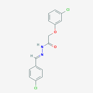 molecular formula C15H12Cl2N2O2 B386644 N'-(4-chlorobenzylidene)-2-(3-chlorophenoxy)acetohydrazide 