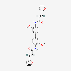 molecular formula C28H24N2O6 B3866441 N,N'-(3,3'-dimethoxy-4,4'-biphenyldiyl)bis[3-(2-furyl)acrylamide] 