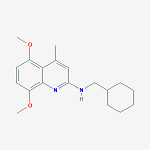 molecular formula C19H26N2O2 B3866449 N-(cyclohexylmethyl)-5,8-dimethoxy-4-methyl-2-quinolinamine 