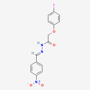 molecular formula C15H12IN3O4 B3866459 2-(4-iodophenoxy)-N'-(4-nitrobenzylidene)acetohydrazide 