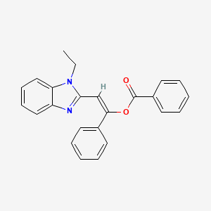molecular formula C24H20N2O2 B3866478 2-(1-ethyl-1H-benzimidazol-2-yl)-1-phenylvinyl benzoate 