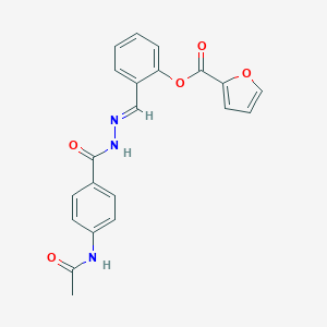 2-{2-[4-(Acetylamino)benzoyl]carbohydrazonoyl}phenyl 2-furoate