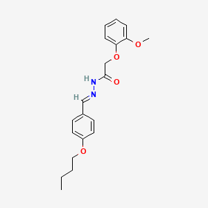 molecular formula C20H24N2O4 B3866491 N'-(4-butoxybenzylidene)-2-(2-methoxyphenoxy)acetohydrazide 