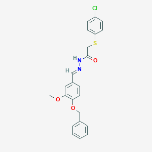 N'-[4-(benzyloxy)-3-methoxybenzylidene]-2-[(4-chlorophenyl)sulfanyl]acetohydrazide
