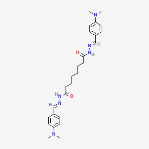 molecular formula C26H36N6O2 B3866504 N'~1~,N'~8~-bis[4-(dimethylamino)benzylidene]octanedihydrazide 
