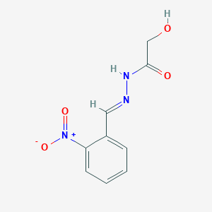 molecular formula C9H9N3O4 B3866508 2-hydroxy-N'-(2-nitrobenzylidene)acetohydrazide 