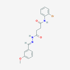 molecular formula C18H18BrN3O3 B386653 N-(2-bromophenyl)-4-[2-(3-methoxybenzylidene)hydrazino]-4-oxobutanamide 