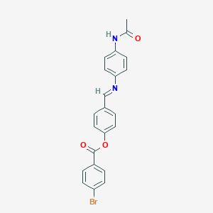 molecular formula C22H17BrN2O3 B386655 [4-[(4-Acetamidophenyl)iminomethyl]phenyl] 4-bromobenzoate 