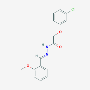 molecular formula C16H15ClN2O3 B3866559 2-(3-chlorophenoxy)-N'-(2-methoxybenzylidene)acetohydrazide 
