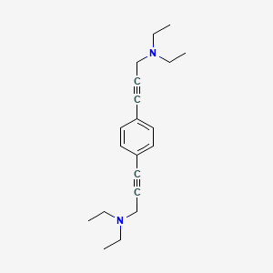 molecular formula C20H28N2 B3866574 (3-{4-[3-(diethylamino)-1-propyn-1-yl]phenyl}-2-propyn-1-yl)diethylamine 
