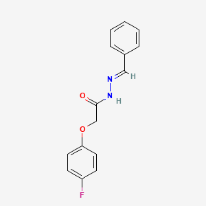 molecular formula C15H13FN2O2 B3866585 N'-benzylidene-2-(4-fluorophenoxy)acetohydrazide 