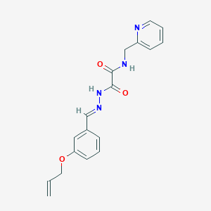 molecular formula C18H18N4O3 B3866589 2-{2-[3-(allyloxy)benzylidene]hydrazino}-2-oxo-N-(2-pyridinylmethyl)acetamide 