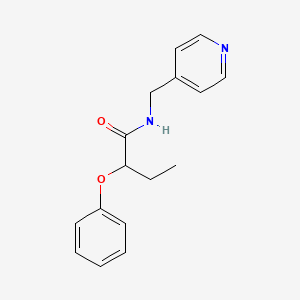 molecular formula C16H18N2O2 B3866593 2-phenoxy-N-(4-pyridinylmethyl)butanamide 