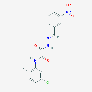 molecular formula C16H13ClN4O4 B386662 N-(5-chloro-2-methylphenyl)-2-(2-{3-nitrobenzylidene}hydrazino)-2-oxoacetamide 