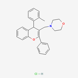 molecular formula C27H28ClNO2 B3866625 4-{[4-(2-methylphenyl)-2-phenyl-4H-chromen-3-yl]methyl}morpholine hydrochloride 