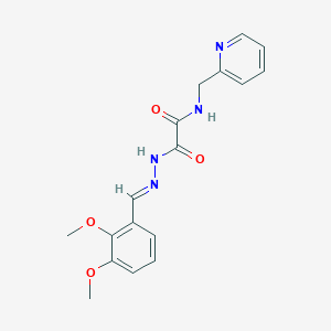 molecular formula C17H18N4O4 B3866658 2-[2-(2,3-dimethoxybenzylidene)hydrazino]-2-oxo-N-(2-pyridinylmethyl)acetamide 