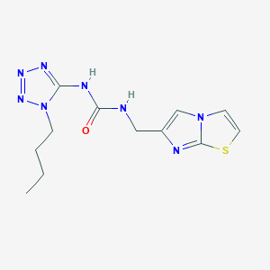 molecular formula C12H16N8OS B3866670 N-(1-butyl-1H-tetrazol-5-yl)-N'-(imidazo[2,1-b][1,3]thiazol-6-ylmethyl)urea 
