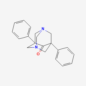 molecular formula C20H20N2O B3866686 5,7-diphenyl-1,3-diazatricyclo[3.3.1.1~3,7~]decan-6-one CAS No. 5560-46-3