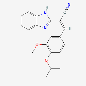 molecular formula C20H19N3O2 B3866715 2-(1H-benzimidazol-2-yl)-3-(4-isopropoxy-3-methoxyphenyl)acrylonitrile 