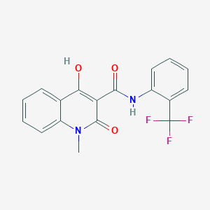 4-hydroxy-1-methyl-2-oxo-N-[2-(trifluoromethyl)phenyl]-1,2-dihydro-3-quinolinecarboxamide