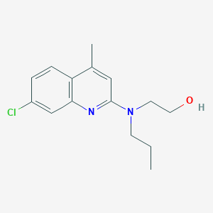molecular formula C15H19ClN2O B3866753 2-[(7-chloro-4-methyl-2-quinolinyl)(propyl)amino]ethanol 