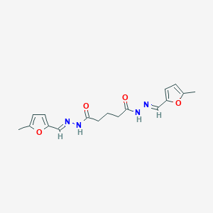 molecular formula C17H20N4O4 B3866788 N'~1~,N'~5~-bis[(5-methyl-2-furyl)methylene]pentanedihydrazide 