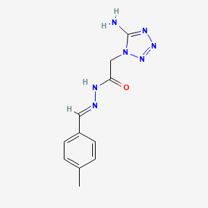 molecular formula C11H13N7O B3866793 2-(5-amino-1H-tetrazol-1-yl)-N'-(4-methylbenzylidene)acetohydrazide CAS No. 5560-89-4