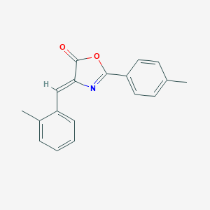 molecular formula C18H15NO2 B386680 4-(2-Methyl-benzylidene)-2-p-tolyl-4H-oxazol-5-one 