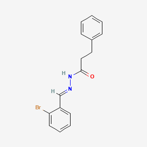molecular formula C16H15BrN2O B3866802 N'-(2-bromobenzylidene)-3-phenylpropanohydrazide 