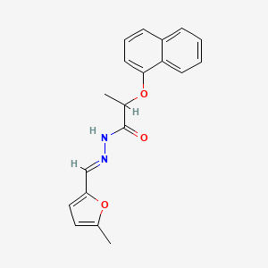 molecular formula C19H18N2O3 B3866814 N'-[(5-methyl-2-furyl)methylene]-2-(1-naphthyloxy)propanohydrazide 