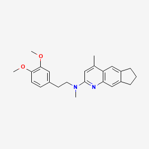 molecular formula C24H28N2O2 B3866821 N-[2-(3,4-dimethoxyphenyl)ethyl]-N,4-dimethyl-7,8-dihydro-6H-cyclopenta[g]quinolin-2-amine 