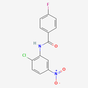 molecular formula C13H8ClFN2O3 B3866828 N-(2-氯-5-硝基苯基)-4-氟苯甲酰胺 