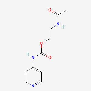 molecular formula C10H13N3O3 B3866833 2-(acetylamino)ethyl 4-pyridinylcarbamate 