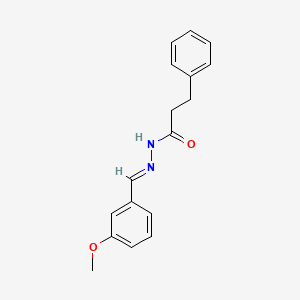 molecular formula C17H18N2O2 B3866838 N'-(3-methoxybenzylidene)-3-phenylpropanohydrazide 