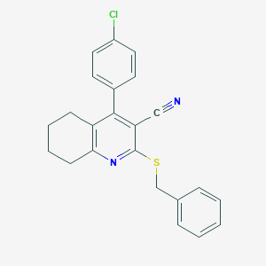 2-(Benzylsulfanyl)-4-(4-chlorophenyl)-5,6,7,8-tetrahydroquinoline-3-carbonitrile